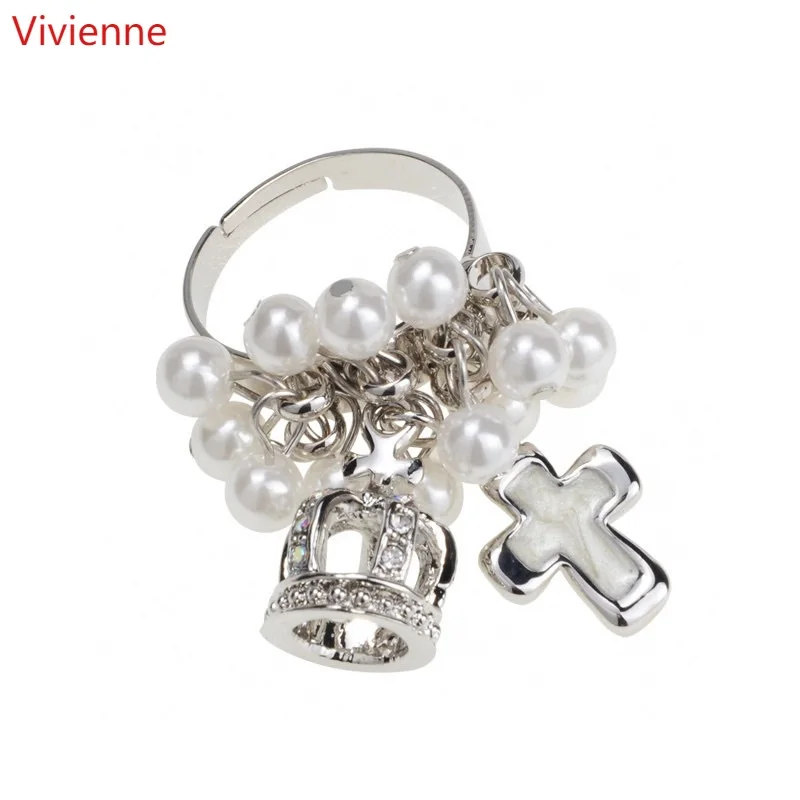 

Vivienne Westwoo Crown Cross Pearl Adjustable Women's Luxury Accessories
