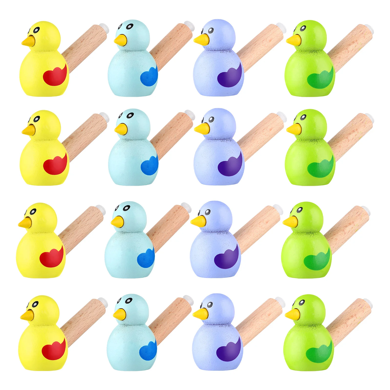 

15pcs Bird Shape Whistle Toys Cartoon Whistle Toys Wooden Whistles Musical Baby Toys (Random Color)