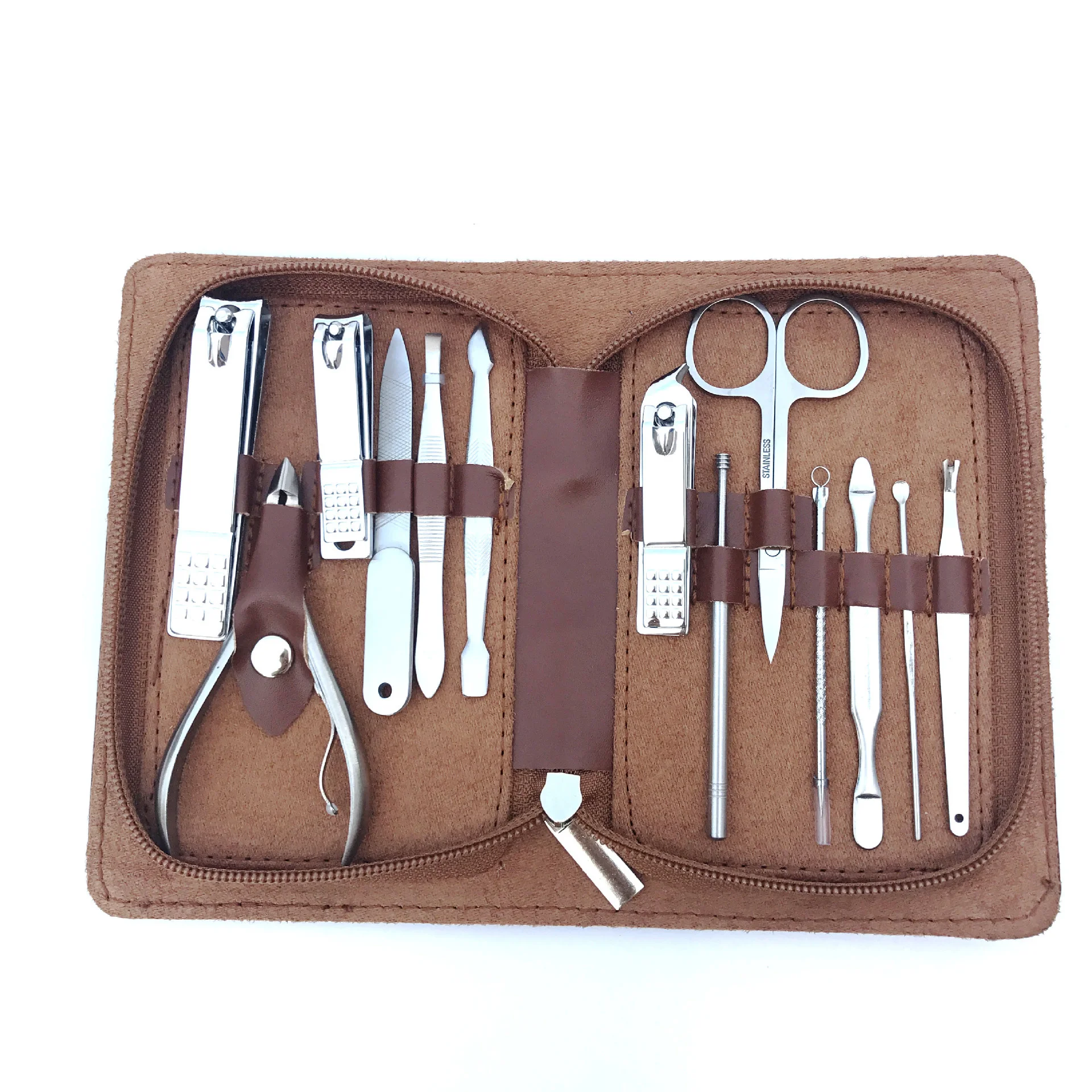 

Hot High Quality Nail Cutter Pedicure Scissors Stainless Steel Nail Clippers Set 12Pcs Manicure Scissors Multifunction
