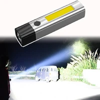 mini torch battery operated flashlight waterproof ultra flash lights for camping fishing lighting usb powered