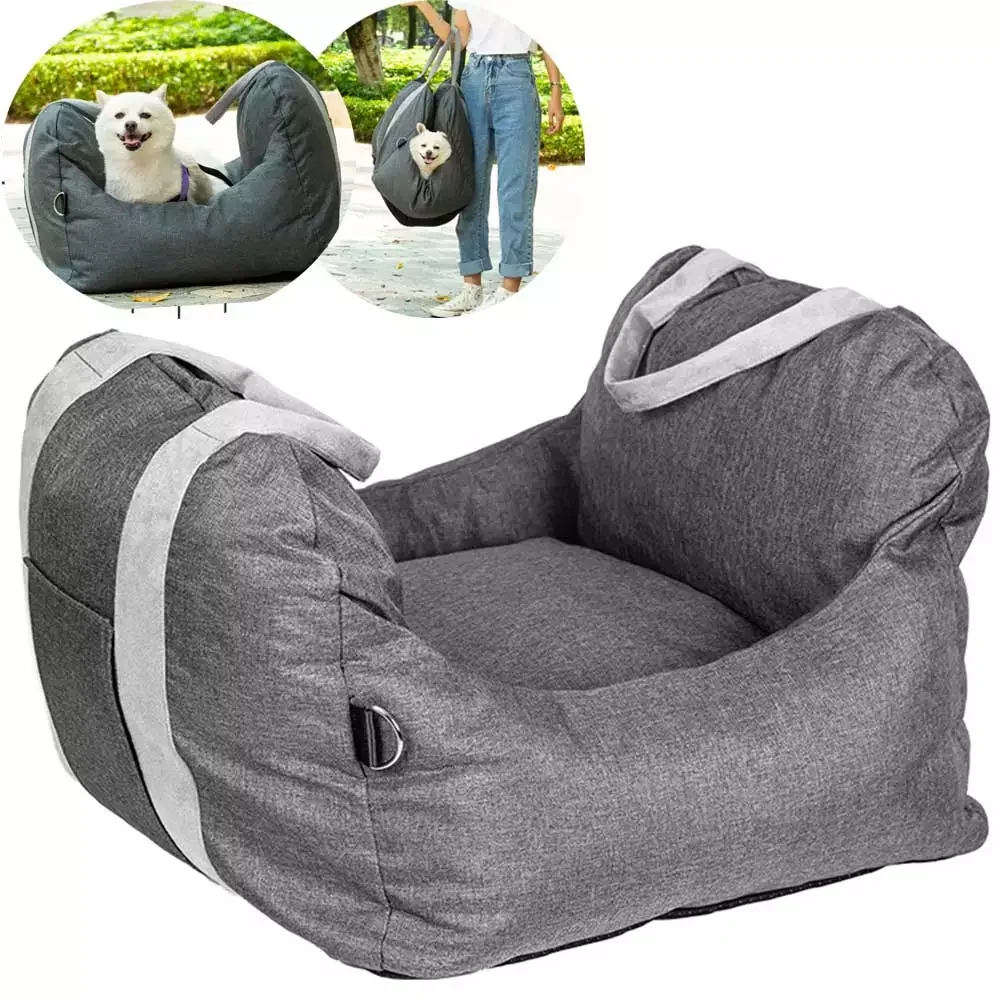 

NEW2022 Dog Car Safety Seat Bed Pad Double-sided Fabric Washable Portable SUV Front Rear Row Car Seat Cover Pet Kennel Home Outd