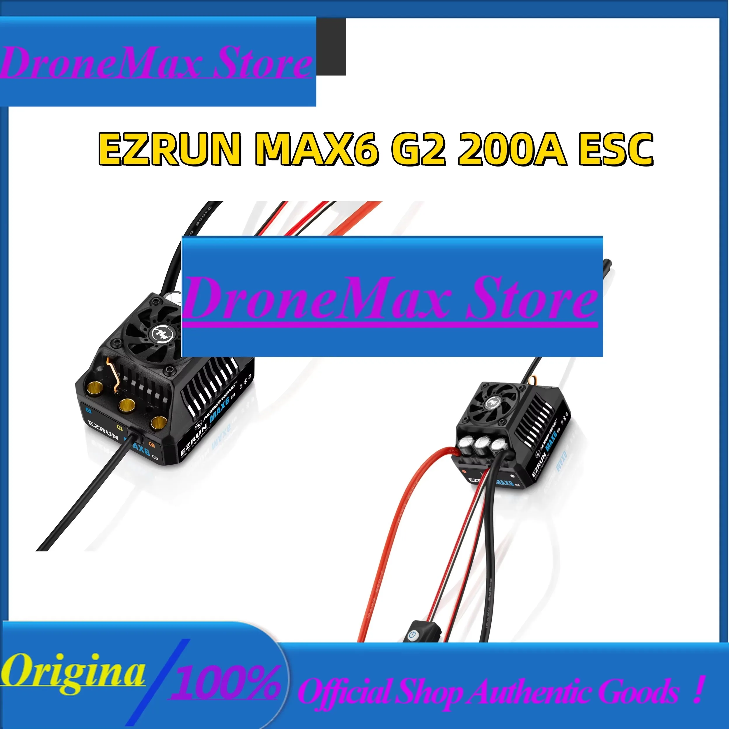 Фото DroMaSsHobbywing EZRUN MAX6 G2 200A ESC 4990SD 1650KV 5690SD 1250KV мотор для радиоуправляемых грузовиков масштаба 1/5, 1/6, 1/7. №1