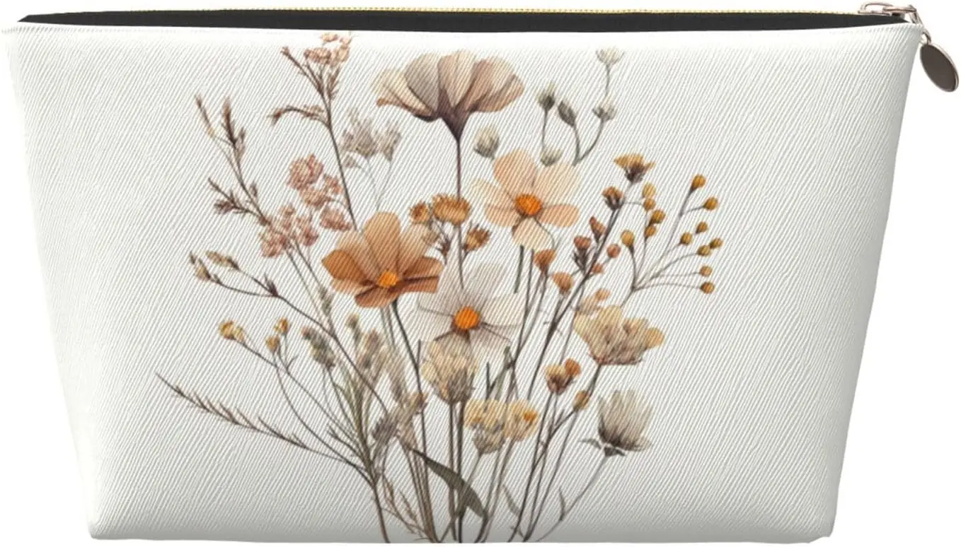 Косметичка с цветком в стиле ретро ботаническая косметичка дорожный органайзер