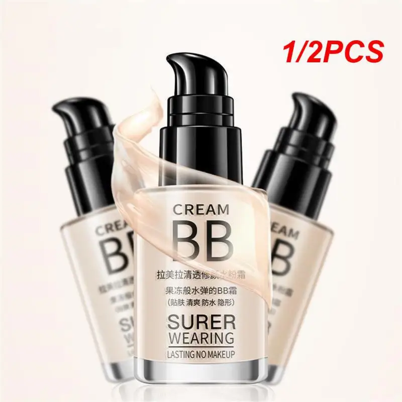 

1/2PCS Natural Finish Moisturizing Bb Cream Pores Natural Makeup Improve Skin Tone Translucent Natural Hydrate Moisturizing