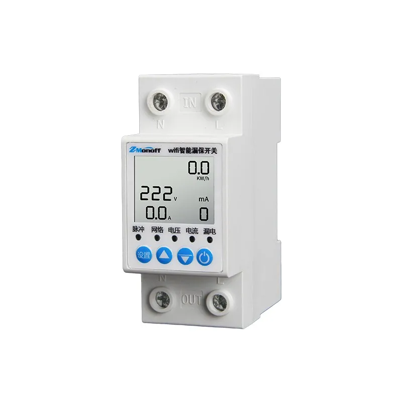 

63A Tuya WIFI Smart Switch Energy Meter APP Remote Control LCD Digital Kwh Voltage Current Meter Leakage Protection