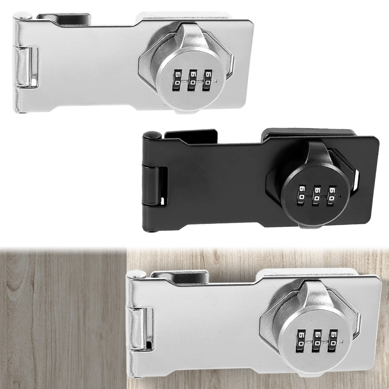 

Password Lock 3 Digit Keyless Combination Lock Household Security Mechanical Privacy Lock Heavy Duty Closet Lock with Screws for