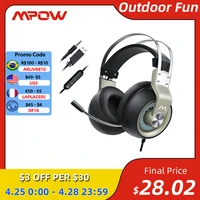 Mpow EG3 Pro Gaming Headphones For iPad PS4 Laptop Tablet Phones 3 5mm Jax USB Cable Support Volume Mic Control 50mm Driver