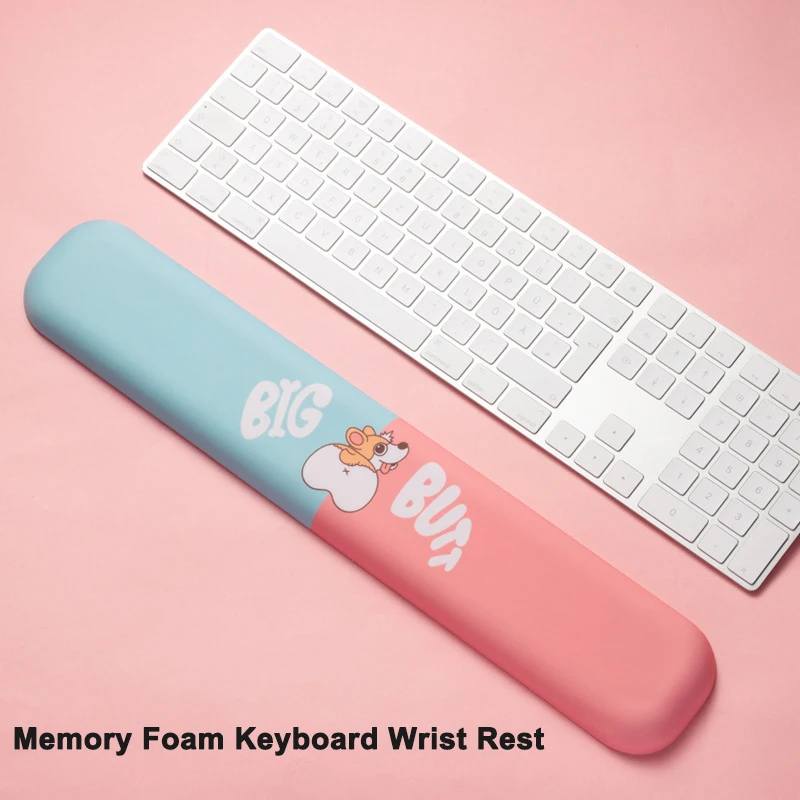 

Cartoon Keyboard Wrist Rest Pad Anti-slip Comfortable Memory Foam Mouse Wrist Cushion Support Mat For 104 Keys Keyboard Gaming