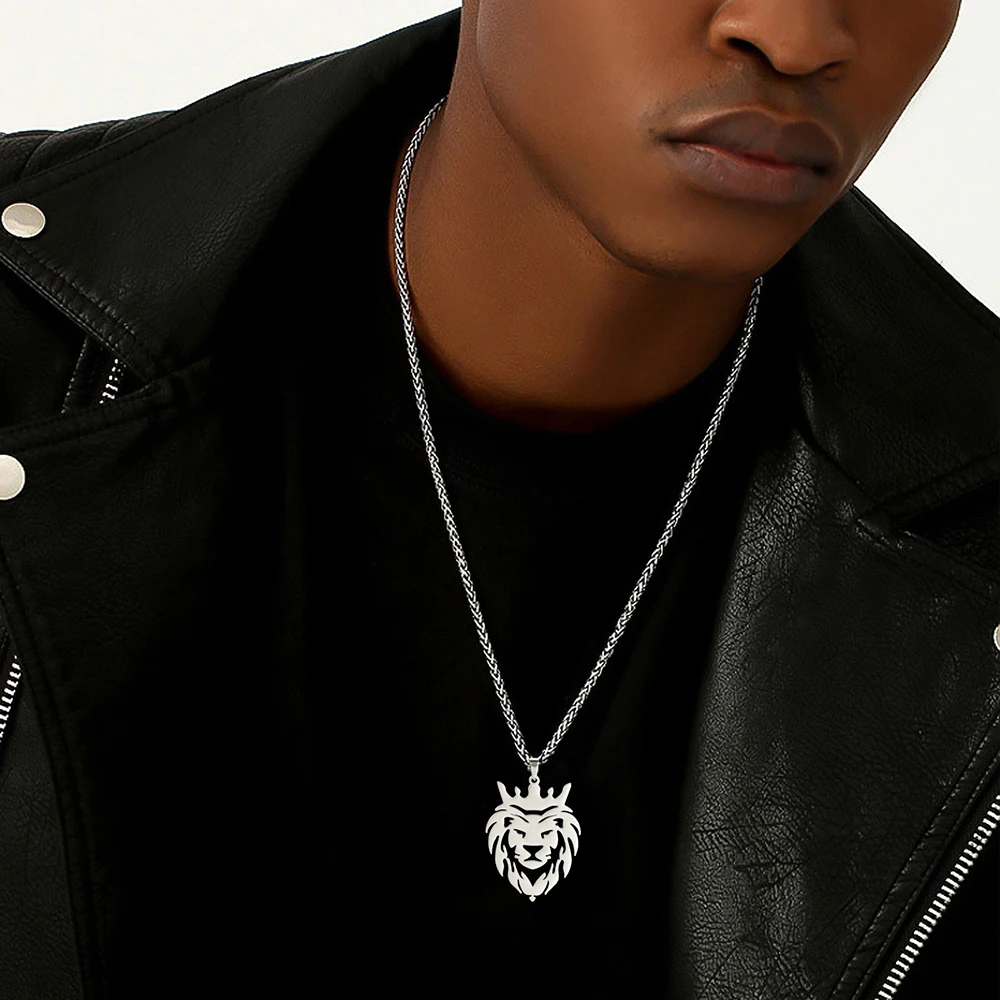 Skyrim Мужское Ожерелье С Подвеской Из Нержавеющей Стали - Медведь Волк Тигр Леопард