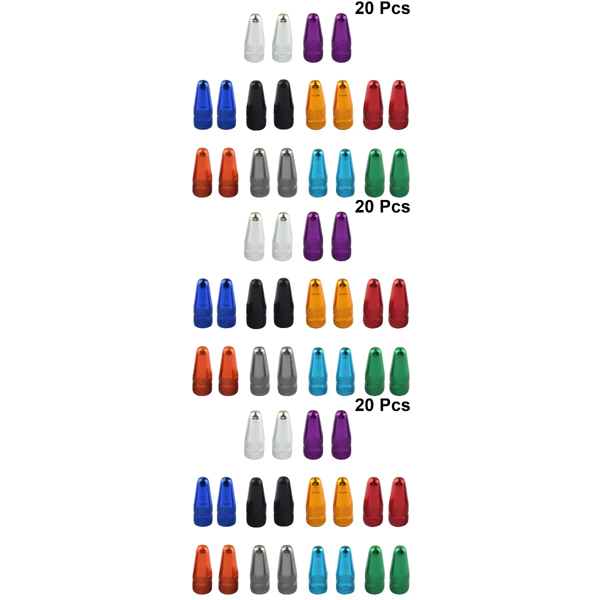 

60 pcs Presta Portative Colorful French Style Small Machined Presta for Changing