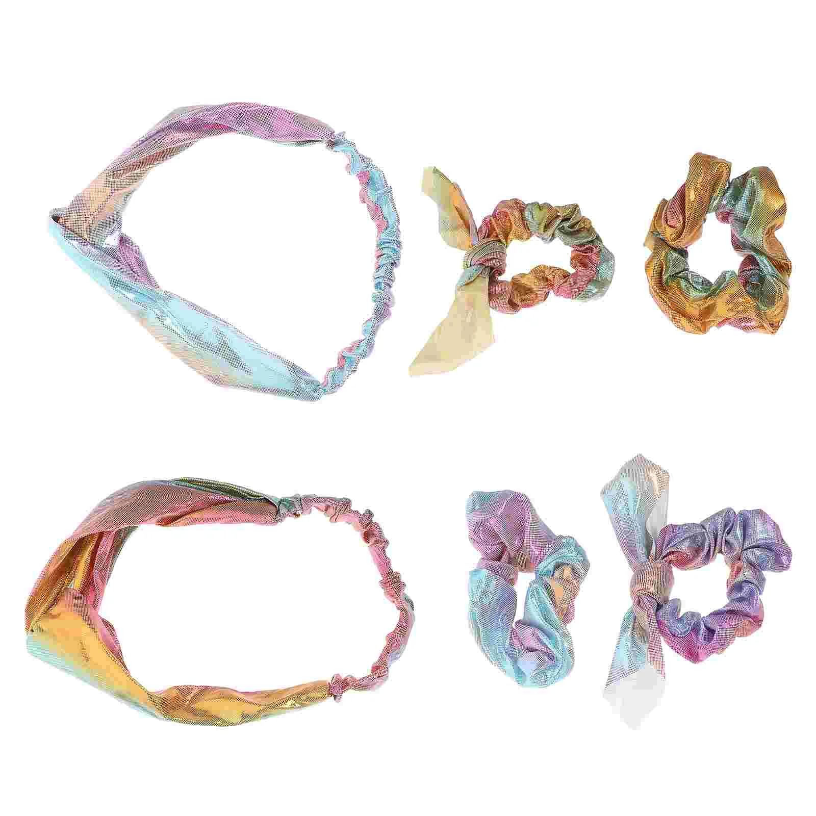 

3 Piece Set Women Headband Cloth Headbands Elastic Hair Girls Scrunchies Headdress Ponytail Holders Rope Accessories