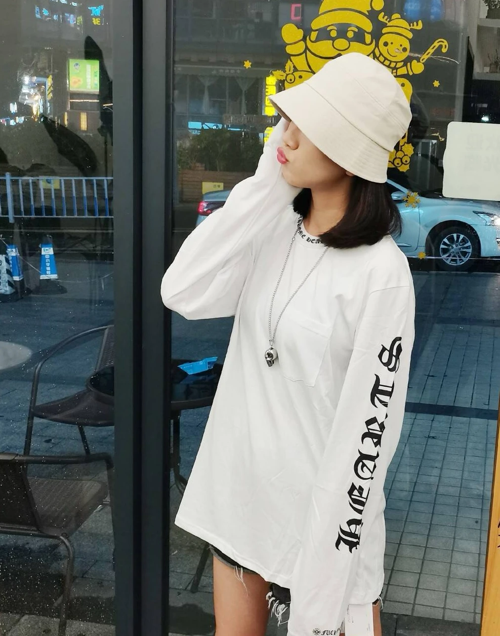 Осенний удобный тонкий чистый сексуальный модный дизайн уличный топ v