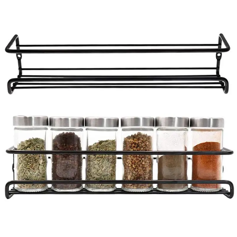 

Metal Drainage Rack Organizer Kitchen Organizer Multifunctional Perforation-free Condiments Rack Kitchen Accessories Set Simple