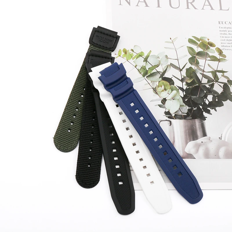 Watch accessories Suitable for Casio SGW 300 400 500 rubber watch strap AE-1200 AE1300 Silicone replacement strap