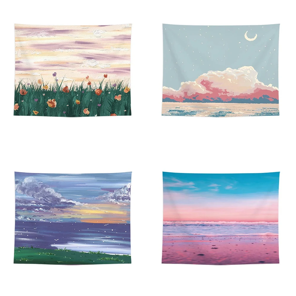 Милая девушка комната подвесная Ткань Домашний Декор облако шаблон фон ткань