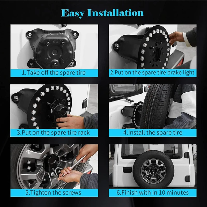 Запасной тормоз для шины Φ колесо третья Тормозная модель Jeep Wrangler JK JL 2007-2022 Suzuki Jimny