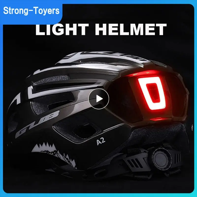 

Bicycle Helmet LED Light Rechargeable Intergrally-molded Cycling Helmet MTB Helmet Sport Safe Hat bike Equipment NEW GUB Unisex