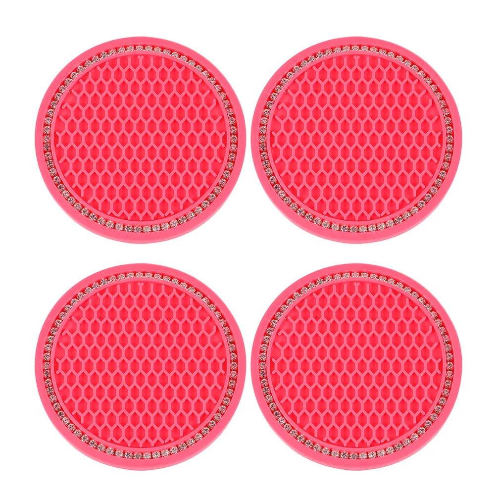 

4Pcs Car Cup Holder Rhinestone Coaster Vehicle Cup Holders Coasters