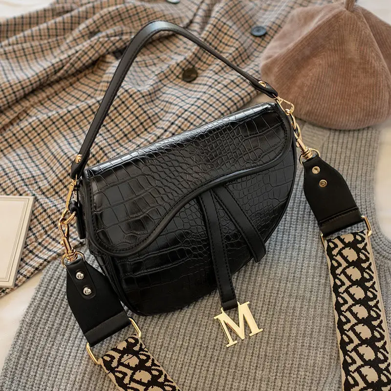 Женская сумка-седло с одной ручкой из ПУ-кожи |