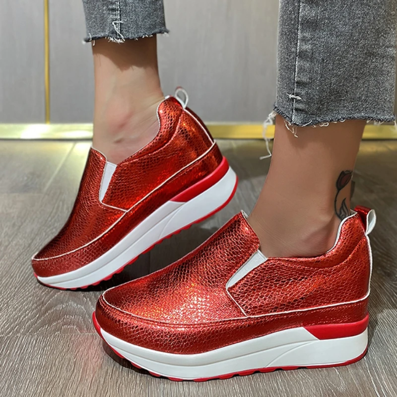 

2022 New Fashion All-match Solid Color Women's Shoes Spring and Autumn Shallow Mouth Temperament Sequins Zapatos De Mujer