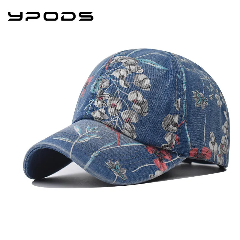 

Men's and Women's Trend Caps Trendy Fashion Washed Cotton Printed Denim Baseball Caps Simple Hats
