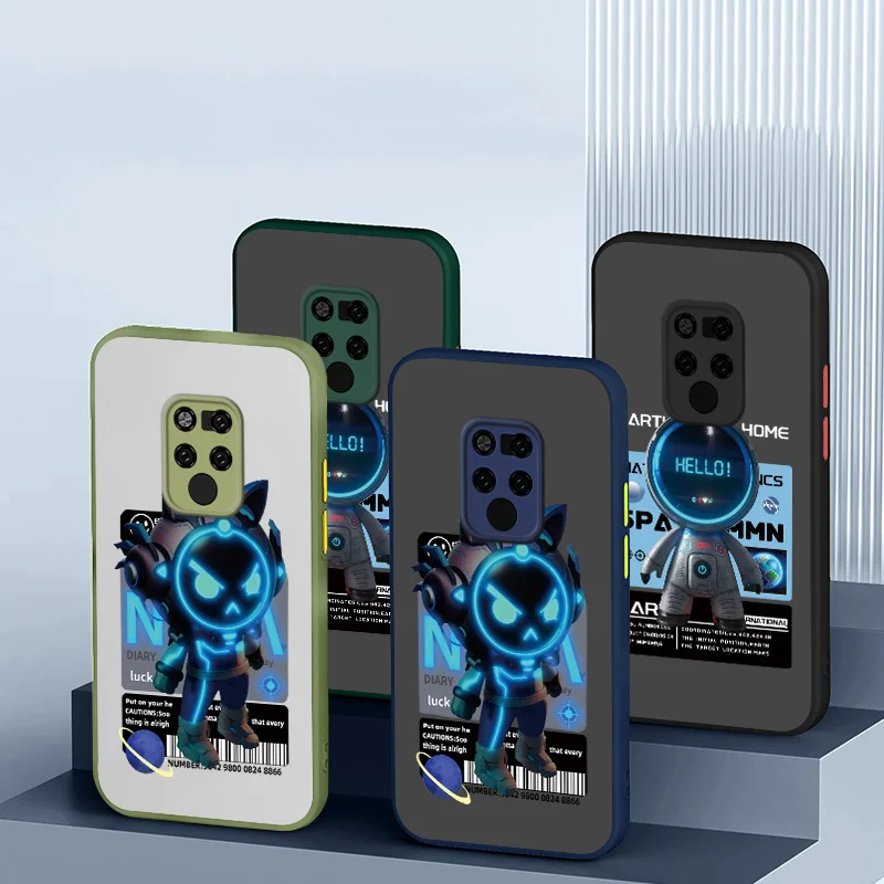 

Phone Case for Huawei Mate 20 9 30 30E 40E 40 Pro Plus Blu-ray Robot Astronaut Hard PC Armor Case Super Astronaut for boys