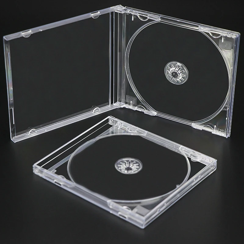 Transparent Plastic DVD Case Portable CD Storage Box CD Package Case Durable DVD Box Thicken Single CD DVD Disc Box Storage Case