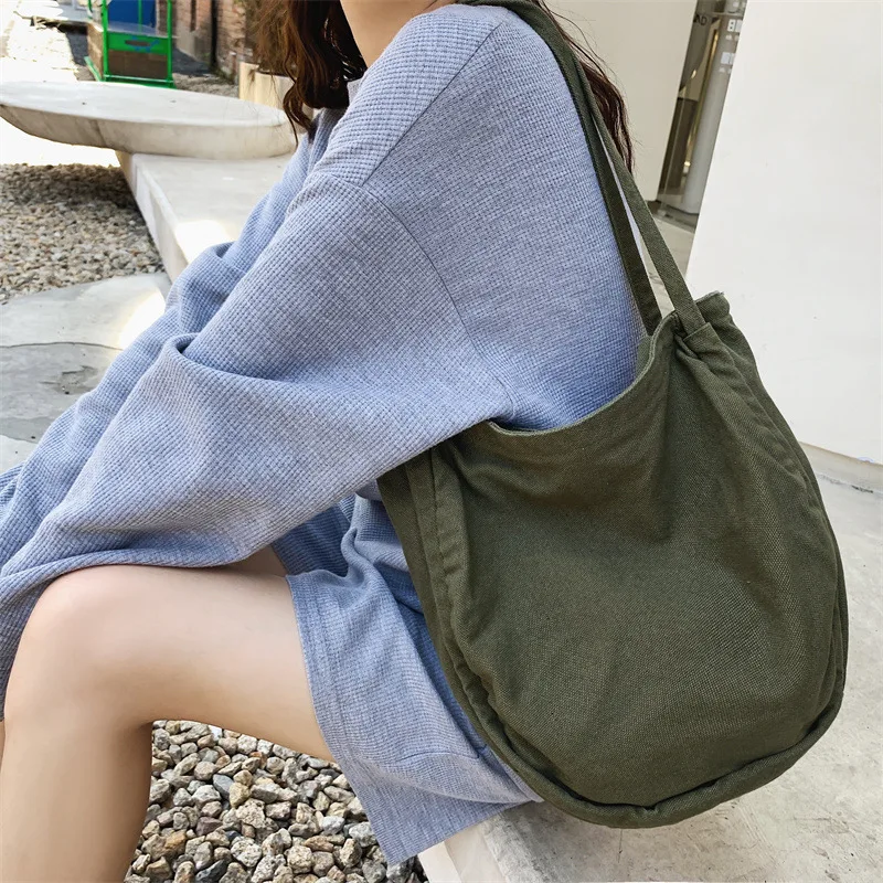 

Корейская холщовая сумка-шоппер на плечо для женщин 2023, большая женская сумка-тоут на молнии, модные брендовые женские сумки, студенческие кошельки