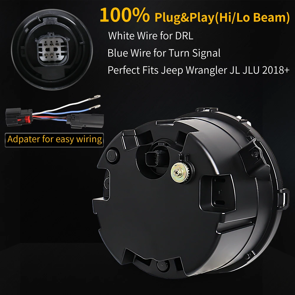 POVTOR 1 комплект водонепроницаемые 9-дюймовые фары со встроенным DRL сигнал поворота