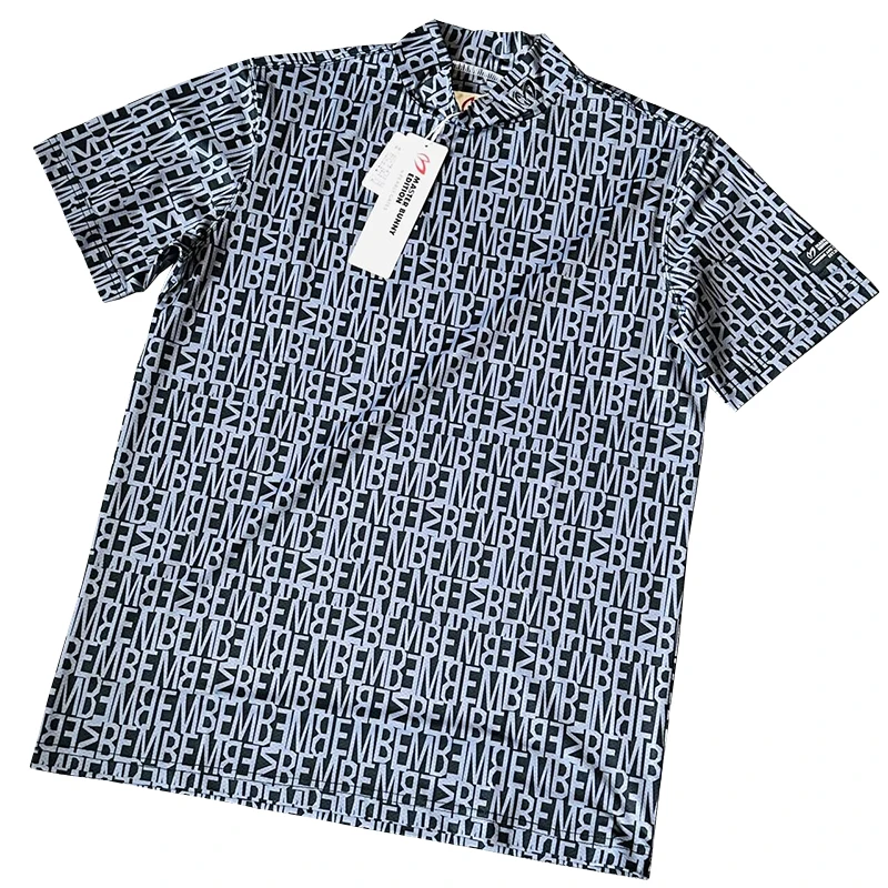 

Golf Summer New Product Men's Outdoor Quick Drying Sports Shirt Round Neck Printed High Elastic Short Sleeve T-Shirt Casual Top