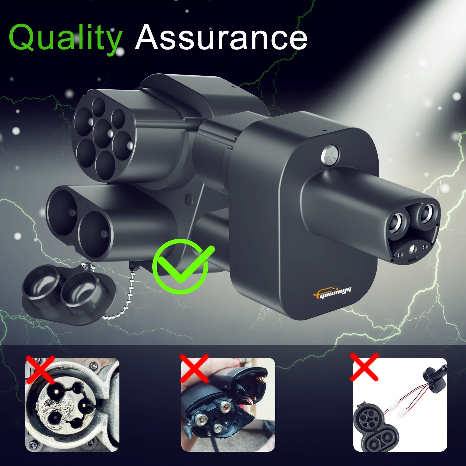 Адаптер зарядного устройства GUWIEYG CCS2 для Tesla AC DC EV совместимый с автомобилями