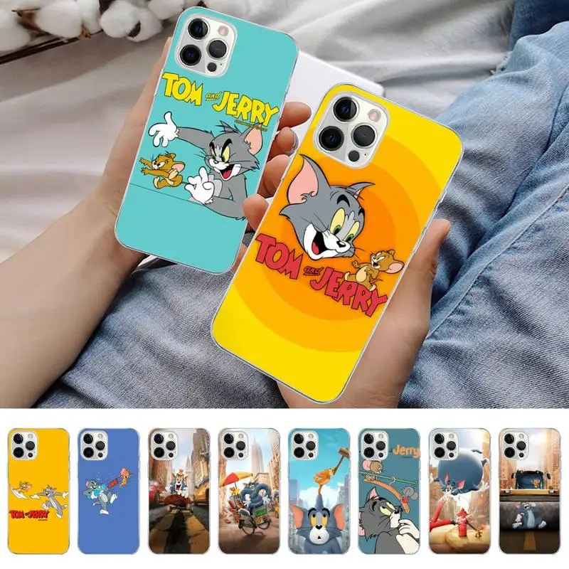 

Cartoon Mouse And Cat Phone Case for iPhone 11 12 13 mini pro XS MAX 8 7 6 6S Plus X 5S SE 2020 XR case