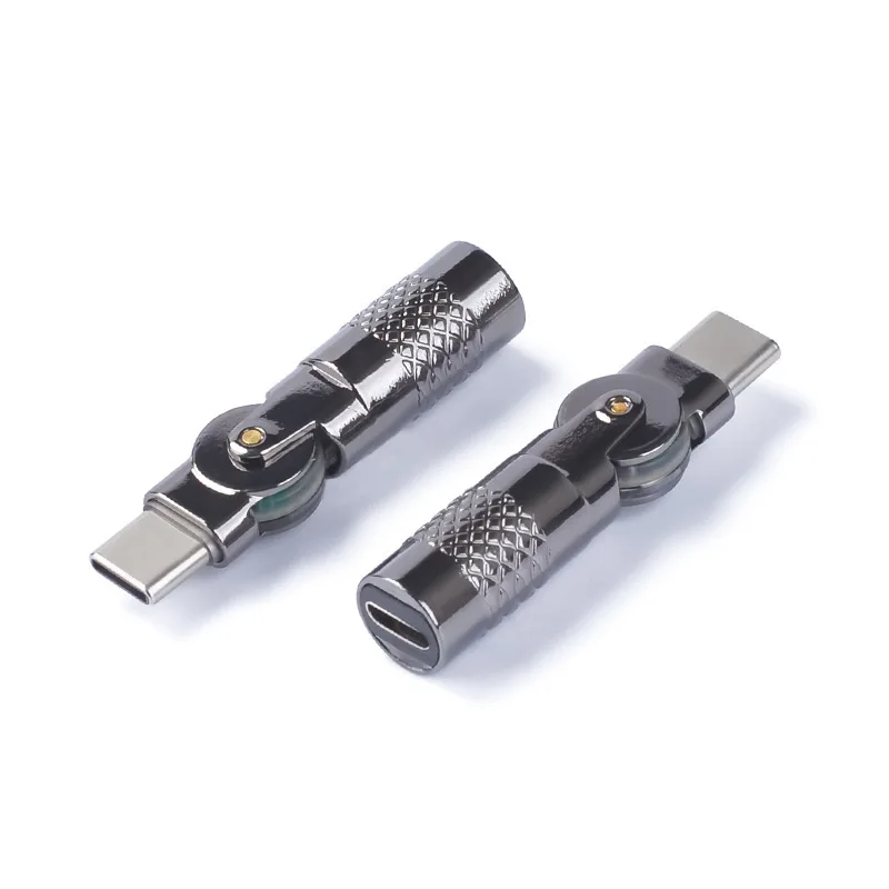 Переходник с разъемом Micro USB на разъем типа C вращающийся светящийся