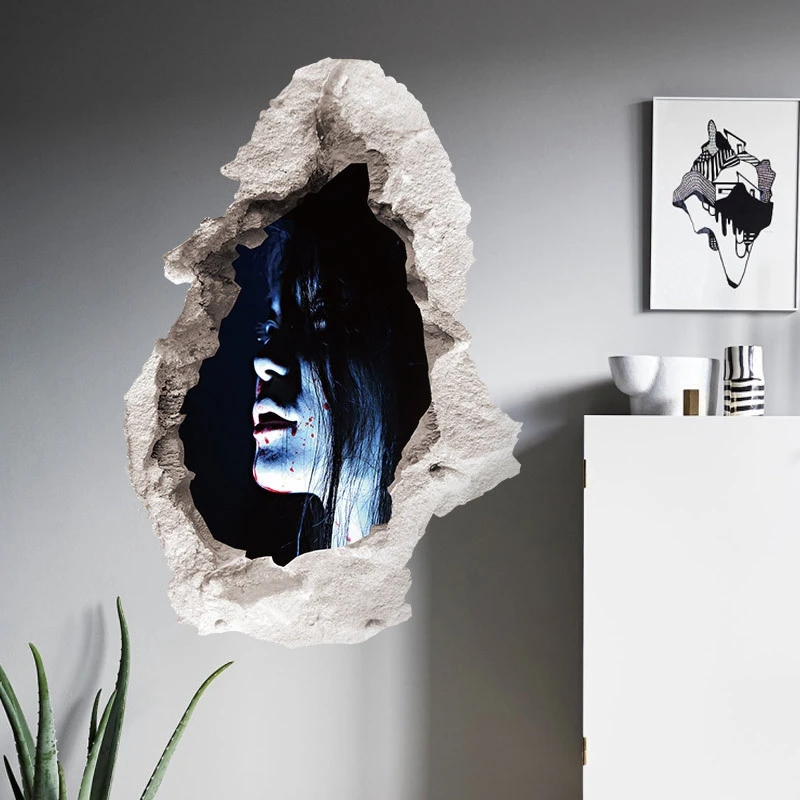Хэллоуин 3d Стерео Наклейки На Стену Водостойкие Нетоксичные Diy Фото Обои Для