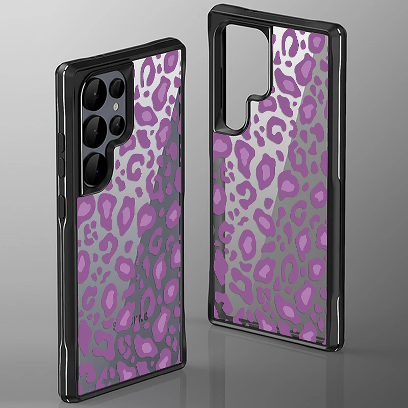 Чехол для телефона с леопардовым принтом Samsung Galaxy S24 S23 Ultra Plus A55 A54 A35 A34 A25 A15