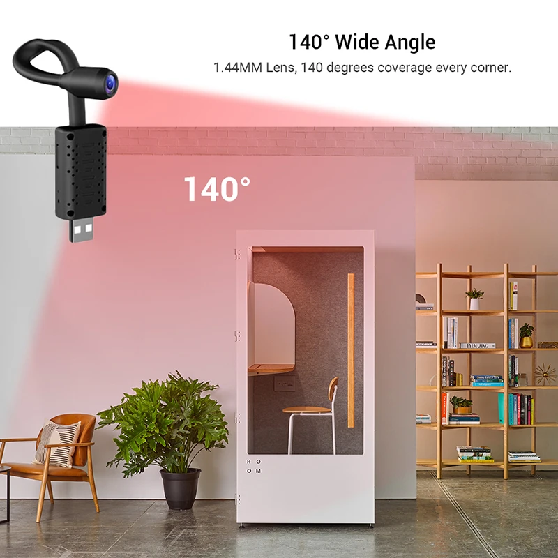 Умная мини-камера с Wi-Fi HD Беспроводная безопасности датчиком движения