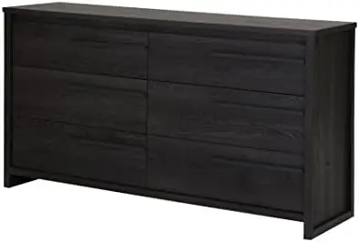 

6-Drawer Double Dresser, Natural Walnut