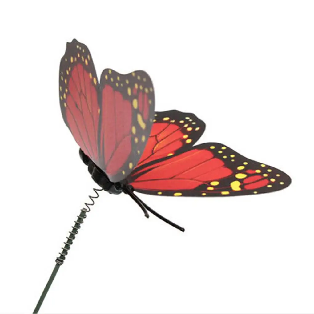 

10pcs Simulated Insect Shape Flower Arrangement Decoration Lifelike Flying Bug Ornament Insert Pole 7cm