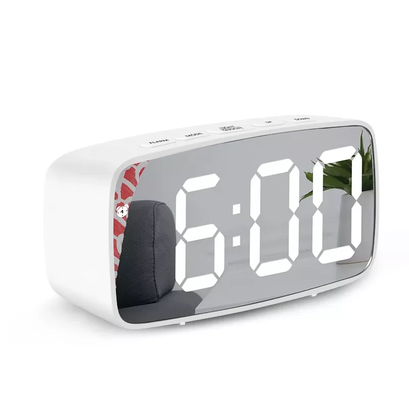 

Alarm Clock LED Digital Clock Voice Control Snooze Time Temperature Display Night Mode Reloj Despertador Digital