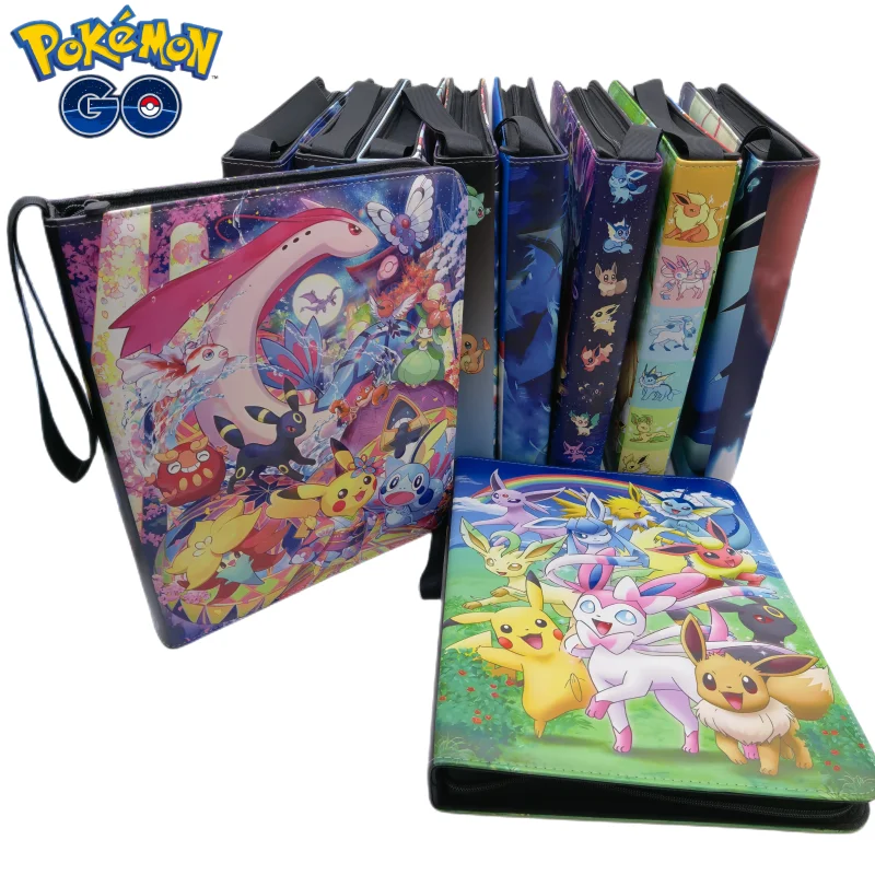 

400/900Pcs Pokemon Binder Card Album Holder Collection Card Zipper PU Material Storage Bag GX Display Card Book Toy BirthdayGift