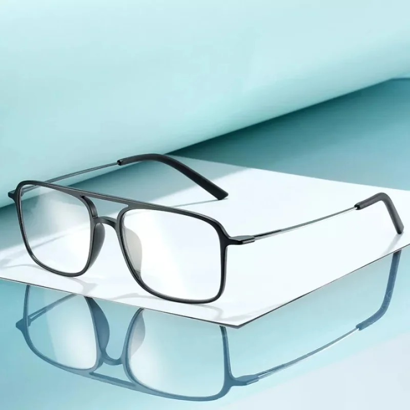 

Women Reading Glasses Fashion Ultralight Double Bridge Eyeglasses Men Retro Oversized TR90 Frame Presbyopic Glasses +100 To +400