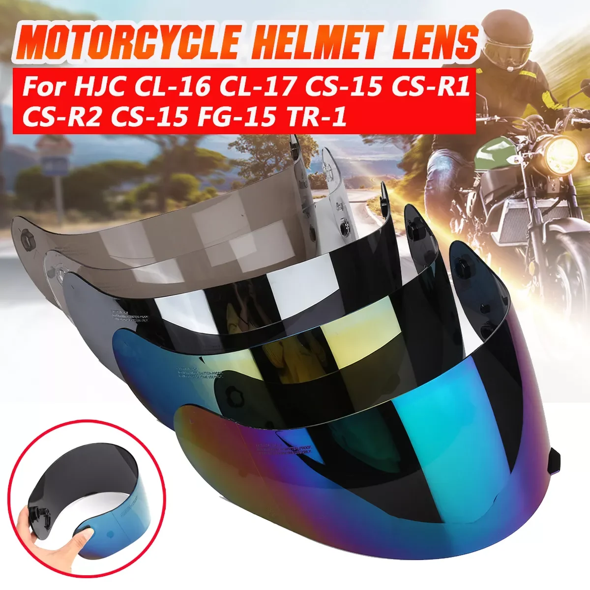 

NEW2023 For HJC CL-16 CL-17 CS-15 CS-R1 CS-R2 CS-15 FG-15 TR-1 Motorcycle Helmet Lens helmet visor