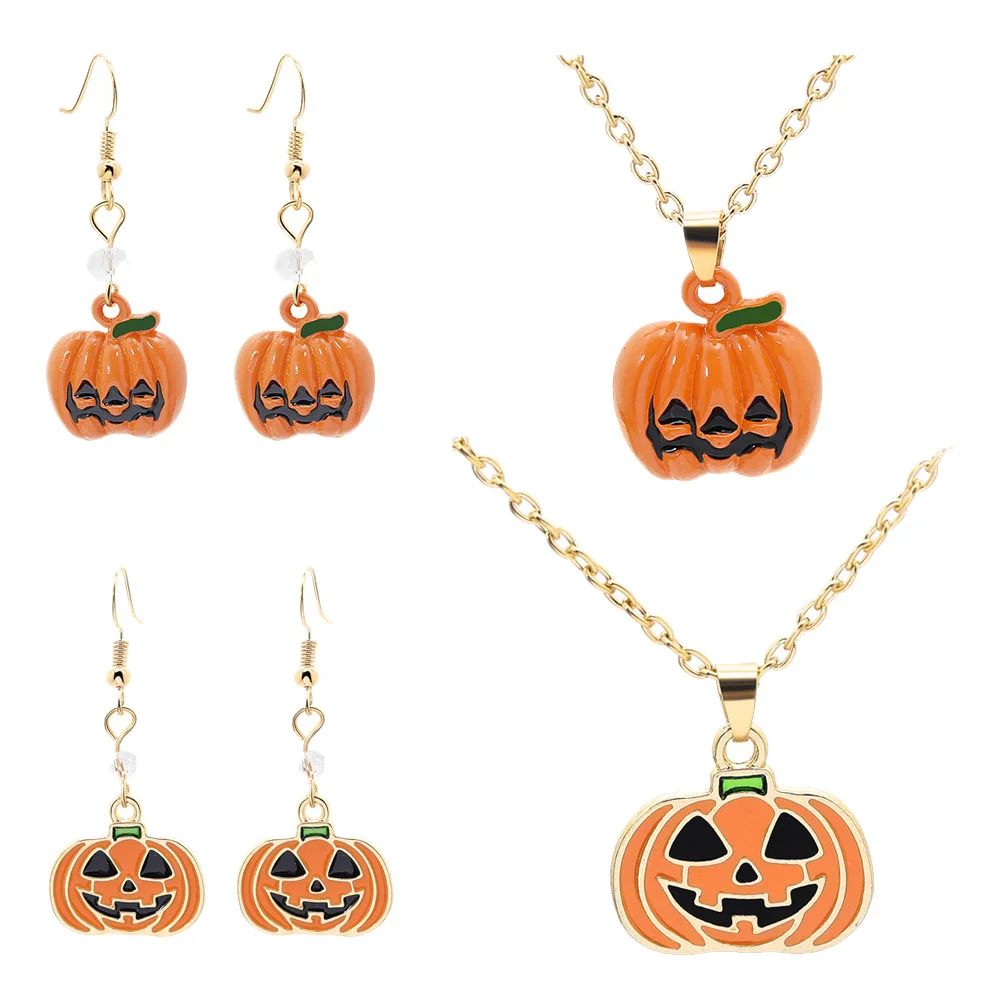 

1 Set Creative Exquisite Delicate Interesting Pumpkin Necklace Ladies