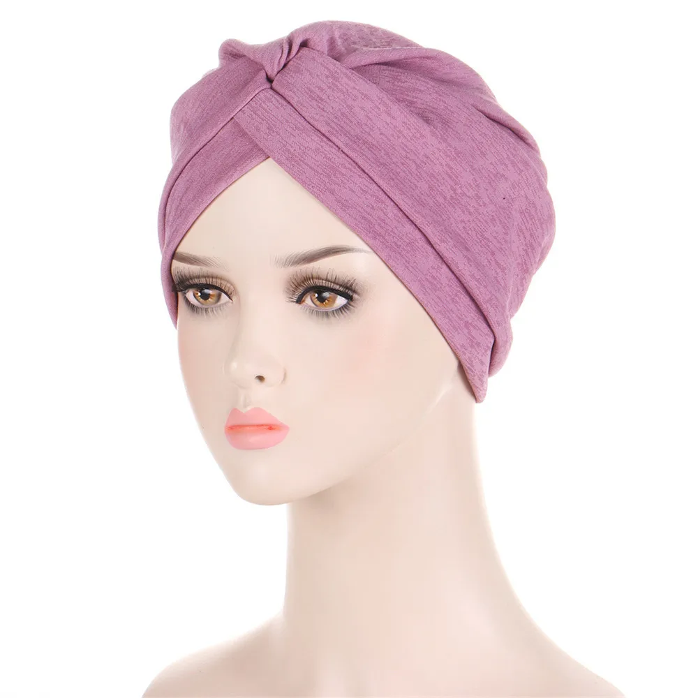 

Women Beanies Bonnet Twist Knot Turban Muslim Hijab Hair Loss Cover Head Scarf Wrap Indian Inner Cap Chemo Cancer Hat Skullies