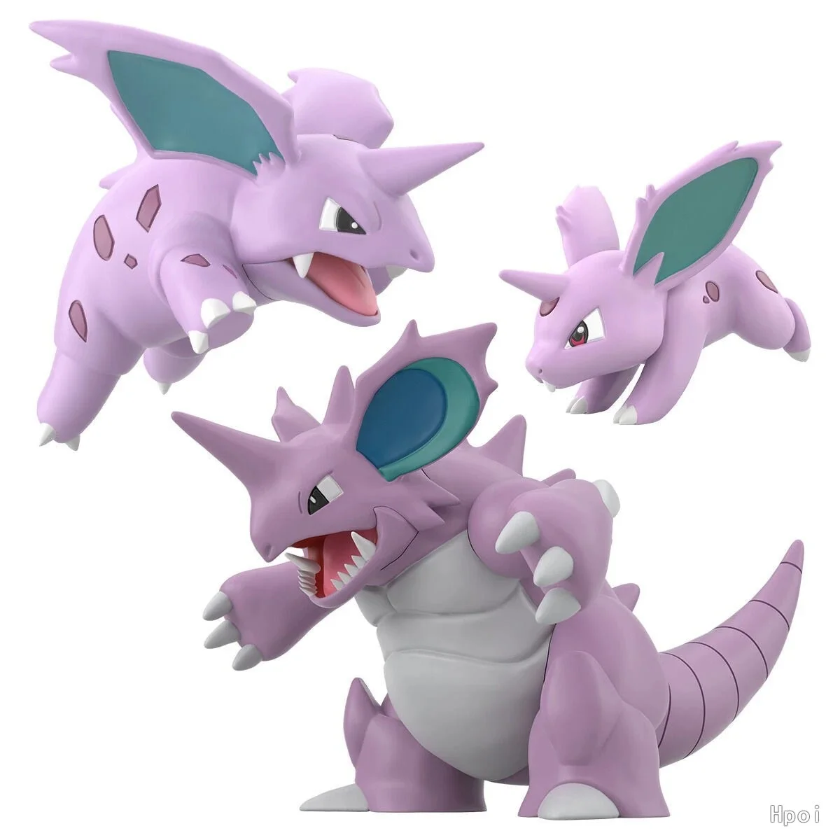 Фото Предзаказ: Оригинальная модель Bandai PB Pokemon Hero Scale World Nidoran Nidorino Nidoking, коллекционный конструктор, игрушка, подарок. №5