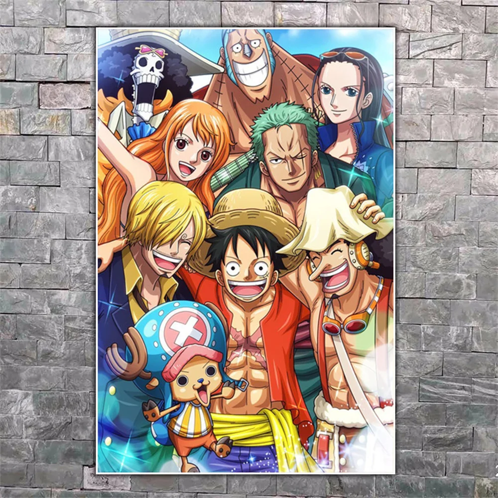 

One Piece Luffy Anime Art Poster Print Japanese Classical Comic Character Canvas Painting Wall Art Mural Kids Room Home Decor