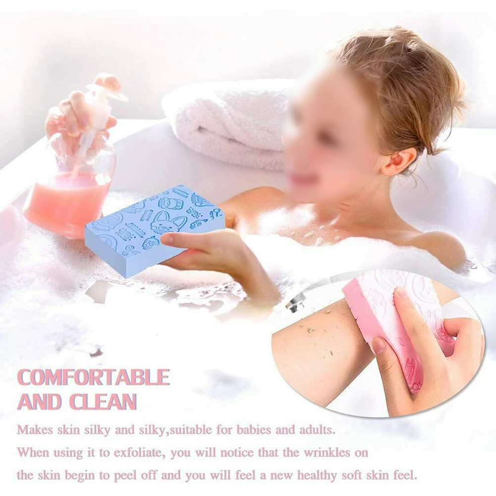 

Ultra Soft Bath Sponge Exfoliating/Dead Skin Removing Sponge Body Massage Cleaning Shower Brush Bathroom Tools For Kids Adult