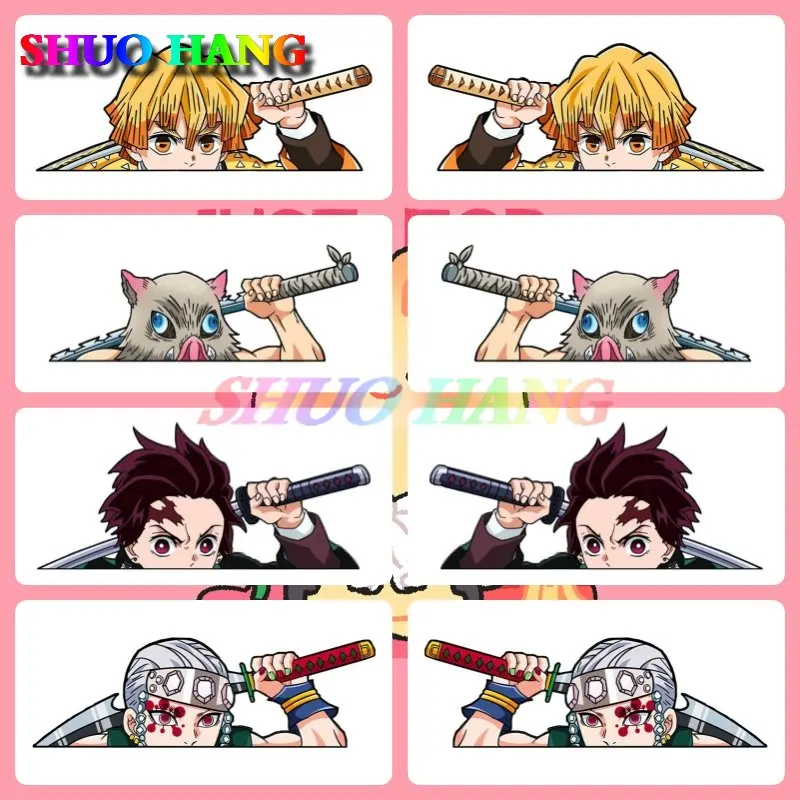 Лидер продаж, японское аниме киметсу но яиба, рассекающий демонов, Пеер, привидение, убивающее лезвие, автомобильные наклейки, уголь цзиланг недузи, мультяшная анимация