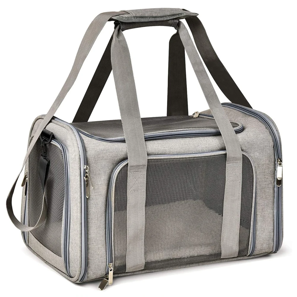 

Carrier for Cat Pet Soft Transport Bag Foldable Dog Backpack 4 Open Doors Cat Ventilate Travel Bag Pet Supplies