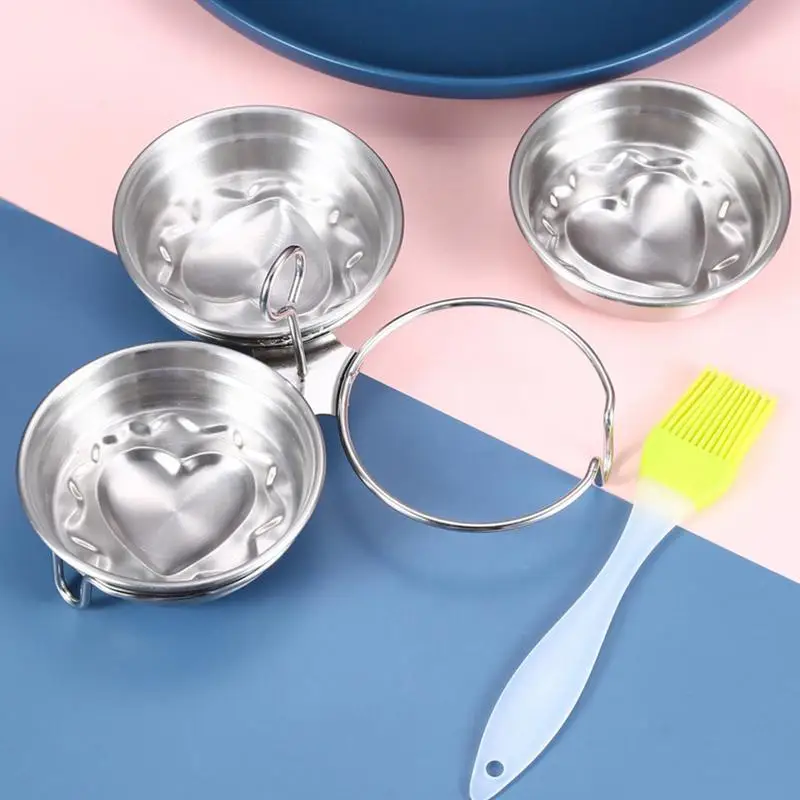 Яйцеварка из нержавеющей стали для приготовления яиц 3 антипригарная Пароварка с